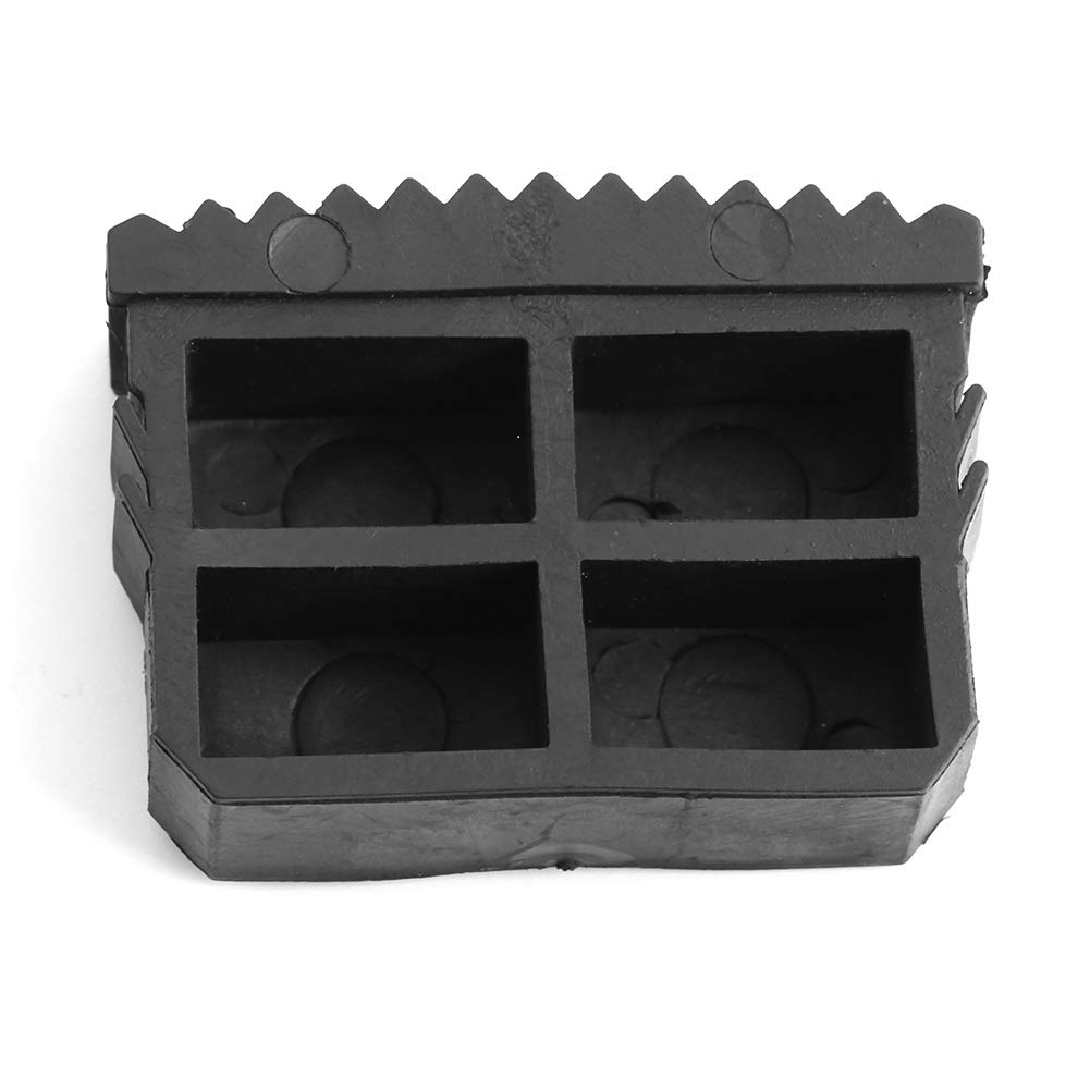 Ladder Feet, Replacement Rubber Ladder Feet 4pcs/Pair Non-slip Mat Pad Cushion Sole for Inner Feet Measures 57x21mm Aluminum Stairs Black