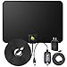 Pigflytech Ultra-thin Amplified Indoor HDTV Antenna-50 Mile Range for Digital HDTV with USB Power Supply- Builtin Amplifier Signal Booster for UHF VHF and 16.5 Feet(5m) Coaxial Cable