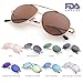 LotFancy Aviator Sunglasses for Kids, UV400 Protection Lens and Lightweight Metal Pilot Frame, Children Sun Glasses with Case, Gifts for Little Girls Boys Juniors Teenagers
