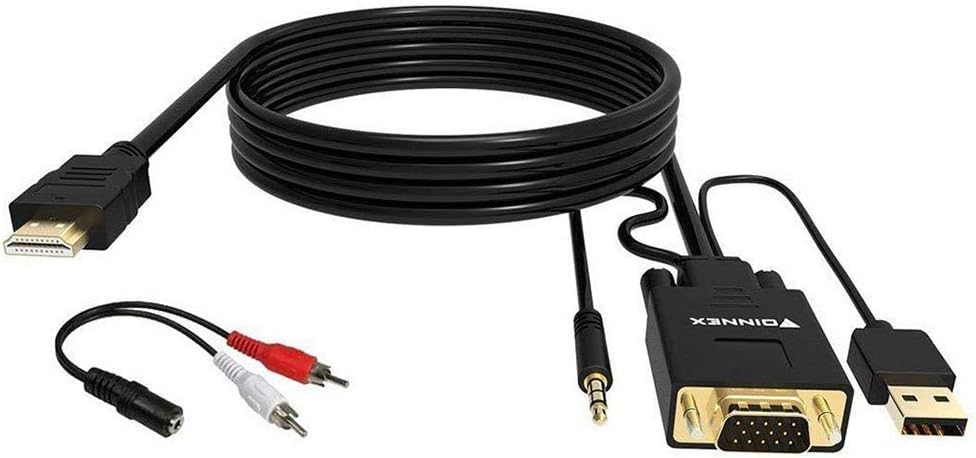 thumbnail image 2 of HDMI To VGA Adapter Cable – 1080p Video Converter For TV, Monitor, PC (0.5ft) 2 of 5