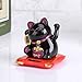 Bestgift Waving Cat Solar Powered Lucky Mini Happy Welcoming Cats with Swinging Arm (#1 Black)