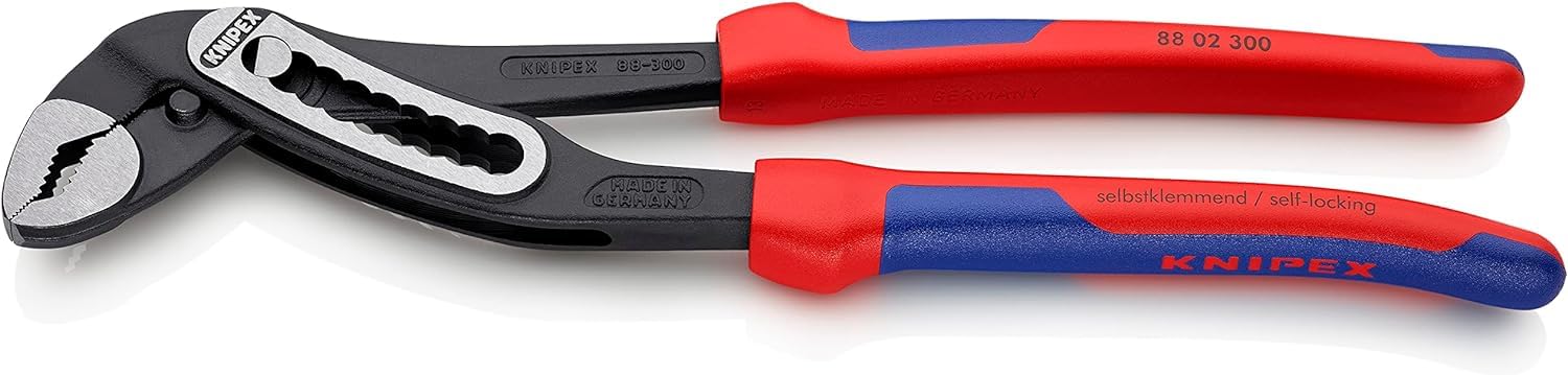 KNIPEX Alligator Water Pump Pliers with Multi-Component Handles 300 mm, 88 02 300