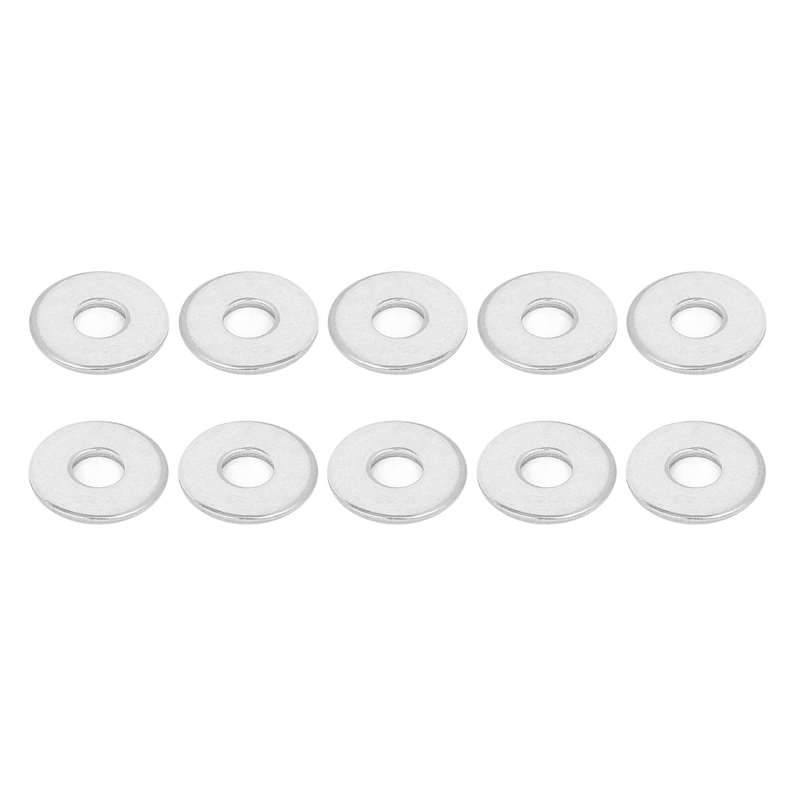 DTGN 6mmx18mmx1mm(IDxODxT) Stainless Steel Flat Washers - 55Pack - Good for Industrial Machinery - Flat Ring Gaskets - Silver Tone