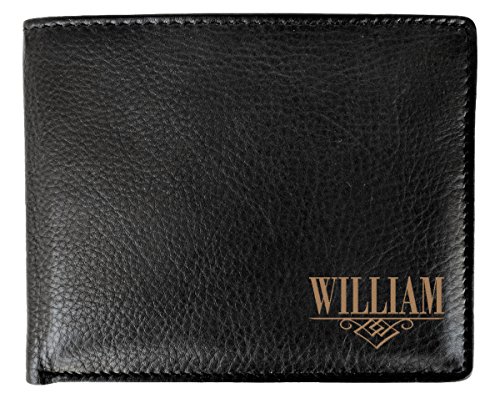 Name in Corner Personalized Rustic Wallet Design Bifold for Dad Birthday Daddy