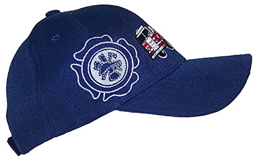 Kid/Child Embroidered Fire Truck Adjustable Hook and Loop Hat (One Size) - Navy