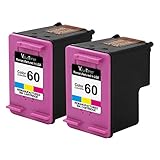 Valuetoner Remanufactured Ink Cartridge Replacement For Hewlett Packard HP 60 CZ072FN CC643WN (2 Tri-Color) 2 Pack