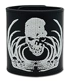 Death Note: Skull Embroidery Leather Wristband