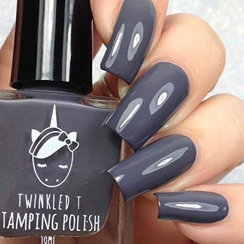 Stamping Polish Opaque in 1 Coat by Twinkled T (Smokey (Gray))