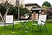 SunLife Lightweight Folding Portable Chair Weatherproof Porch Patio Yard 1-Pair of Chairs with White Cushion