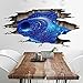 CNUSER Galaxy Planet Space Murals Wall Decal - Creative 3D Cosmic Milky Way Floor/Ceiling/Window Removable Wall Stickers Self-Adhesive Wallpaper Decor for Home
