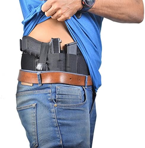 YoGi Prime Belly Band Holster for Concealed Carry by IWB UNIVERSAL FIT Adjustable for most Waist size,For Small&amp;Mid-Size hand GUNS Neoprene Holder Pistols,Revolvers For Men and Women