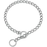 Choke Collar for Dogs Training Slip Dog Chain Collars for Medium Large Dogs | Stainless Steel Heavy Duty Dog P collar,Rust-proof and Easy To Clean,Ideal for Obedience Training And Everyday Outdoor Walks