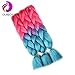 2 Tone Ombre Jumbo Braiding Hair Extention High Temperature Kanekalon Synthetic Braiding Crochet Twist Hair Braids With Small Free Gifts 24inch 3pcs/lot(Pink/Lake Blue)