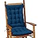 Collections Etc Quilted Chair Cushion Set - Perfect for Rocking Chairs, Dining Chairs or Armchair, Blue