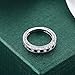 Gem Stone King 925 Sterling Silver Blue and White Created Sapphire Ring | Wedding Band Ring For Women | 1.00 Cttw | Available In Size 5, 6, 7, 8, 9