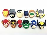 12pc Avengers super Hero SHOW Shoe Charms for Croc Shoes & Wristband Bracelet