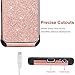 BENTOBEN Nexus 5X Case, LG Nexus 5X Case, Shockproof 2 in 1 Luxury Glitter Bling Hybrid Slim Hard Covers Sparkly Shiny Faux Leather Chrome Protective Case for LG Google Nexus 5X (2015), Rose Gold