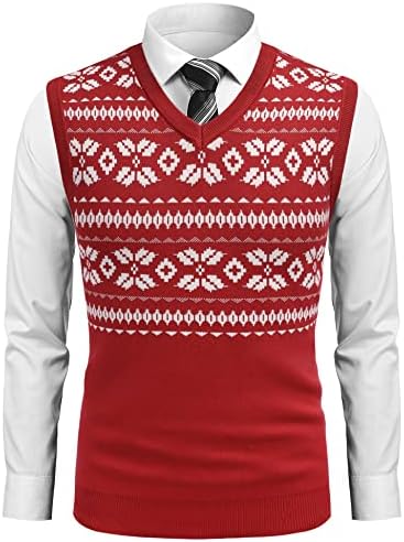 COOFANDY Men's Sleeveless Sweater Vest Lightweight V-Neck Solid - Main Image