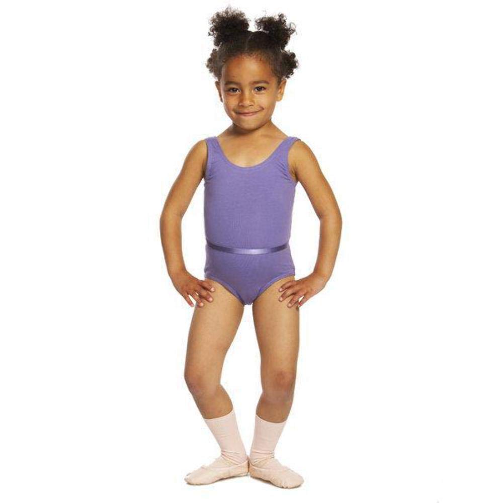 Capezio Girl's Children's Tank Leotard with Belt, Jet Blue, Medium
