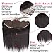 Brazilian Virgin Human Hair 100% Unprocessed Silky Straight lace Frontal With Baby Hair Remy Hair Ear to Ear Lace Closure Natural Black Color(16 Inch 13x4 frontal)