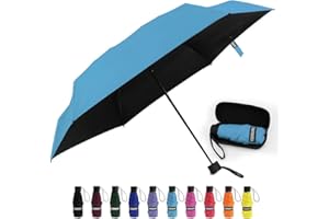 Yoobure Small Mini Umbrella with Case Light Compact Design Perfect for Travel Lightweight Portable Parasol Outdoor Sun&Rain Umbrellas