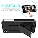 iPhone 4 Case, iPhone 4S Holster Case, NageBee Ultra Slim [Swivel Belt Clip] Kickstand Armor Shockproof Protective Defender Cover Shell Combo - Black
