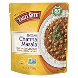 Tasty Bite Indian Entree Channa Masala 10 Ounce (Pack of 6), Fully Cooked Indian Entr&eacute;e with Chickpeas Onions Tomatoes & Spices, Vegan, Gluten Free, Microwaveable, Ready to Eat