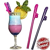 Willie Suckers Adult Bachelorette Party Decorations Drink Straws (20-Pack) - Funny Novelty Ideas for Party Games or Invitation Gag Gift - BPA and Phthalate Free Certificate