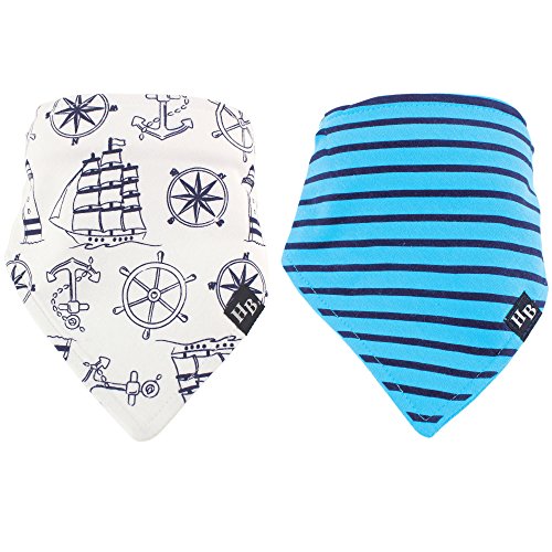 Hudson baby bandana bib, little sailor, 2 count