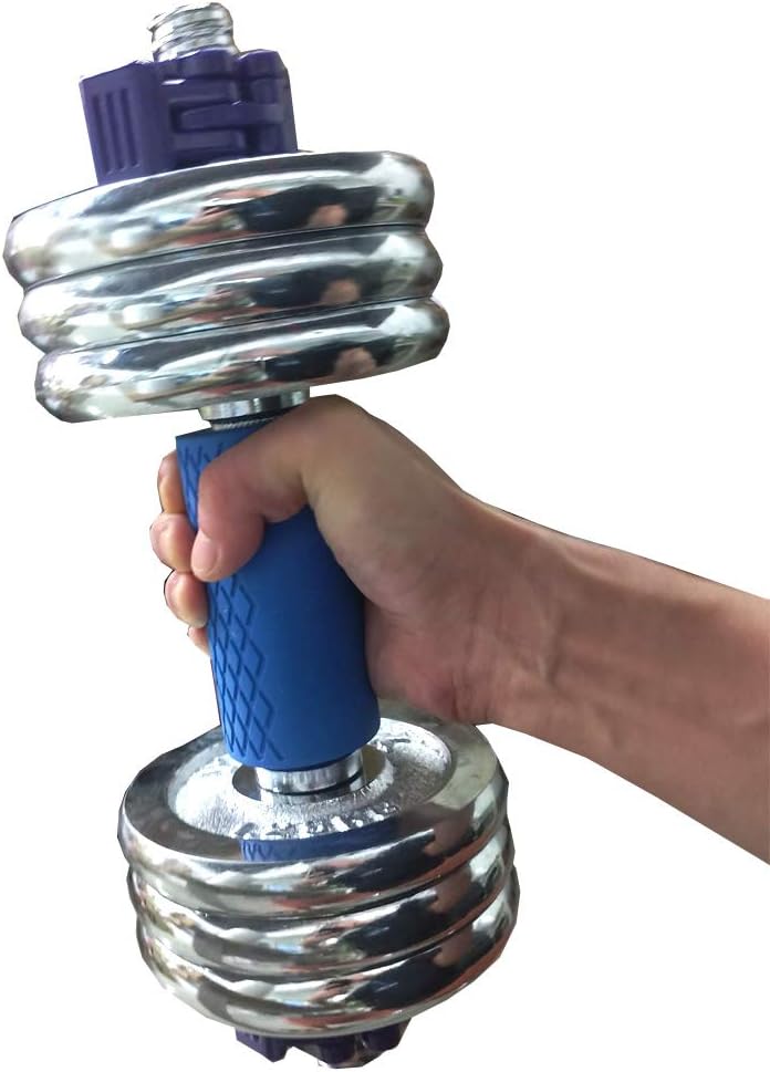 Greententljs Dumbbell Bar Handle Grips - Standard Bar Grips for Weight Lifting Fitness Strength Training - Arm Chest Workout Machines Grip (Blue, 1" Bar, Fat): Electronics