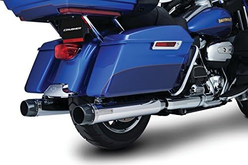 Crusher 635 Chrome Maverick 4" Slip-ons with Black Tip for 2017-Newer Harley-Davidson M8 Touring Models