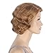 STfantasy 20S Finger Wave Wig Flapper Curly Synthetic Hair for Women 1920s Cosplay Costume Halloween Party Daily Everyday Wear (Ash Brown)