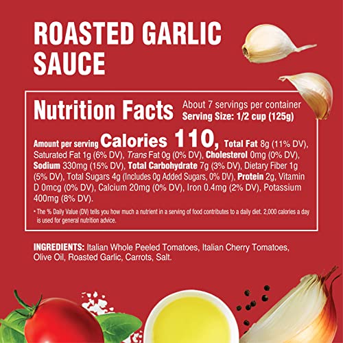 Rao's Homemade Roasted Garlic Tomato Sauce, 24 oz, Tomato Sauce, All Purpose, Keto Friendly