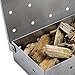 Sorbus® Smoker Box for Wood Chips - Adds Smokey BBQ Flavor on Gas or Charcoal Grills - Ideal Grilling Accessories for Barbecue Meat Smoking - Hinged Lid - Heavy Duty Stainless Steel
