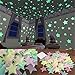 HENGSONG 100pcs Colorful Home Wall Glow In The Dark Star Stickers Decal Baby Kids Gift (Green)