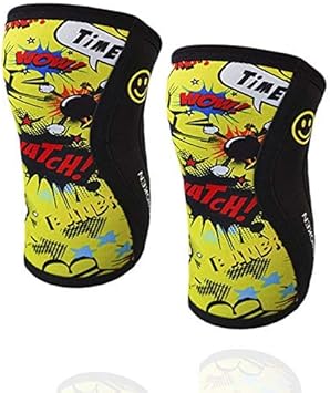 Rodilleras YELLOW FUN (2 unds) - 5mm Knee Sleeves - Halterofilia, deporte funcional, CrossFit, Levantamiento de Pesas, Running y otros deportes. UNISEX AMARILLO 1 PAR (M): Amazon.es: Deportes y aire libre