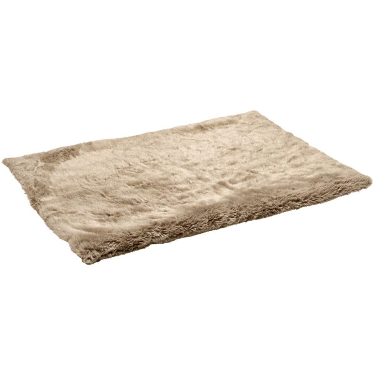 HUNTER Dog Blanket Astana with Plush, Medium, 120 x 80 cm, Brown Checked