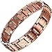 Bracelet,Mens Bracelet,Mens Copper Classic Retro Bracelet,Healthy Unisex Magnetic Pure Copper Double Row Therapy Bracelet Pain Relief for Arthritis