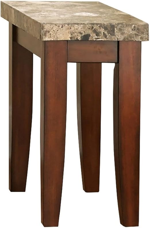Montibello Marble Top Chairside End Table Spanish Brown