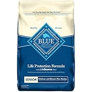 BLUE Life Protection Formula Senior Chicken and Brown Rice Dry Dog Food 30-lb