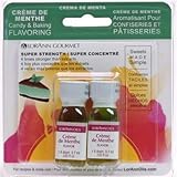 LorAnn Crème de Menthe Super Strength Natural Flavor, 1 dram bottle (.0125 fl oz - 3.7ml) - Twin pack blistered
