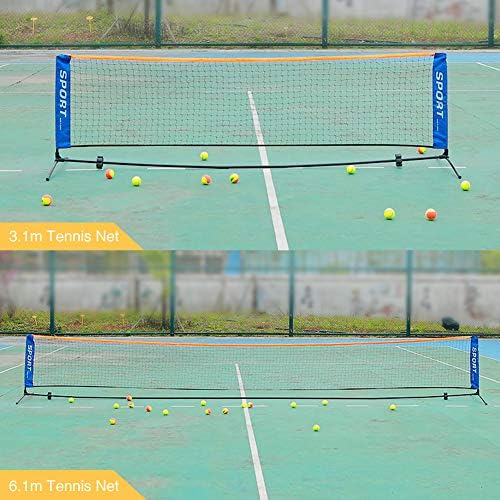 Portable tennis net for kids' sports activities, priced between $12.99 and $16.99.
