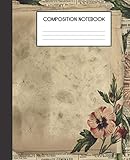 Composition Notebook: Tropical Ephemera Pattern Floral Summer College Ruled Notebook Lined School Journal