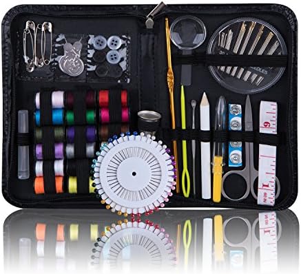 Calish Sewing Kit Whole Family Equipped, 118pcs Sewing Supplies with Portable Needlework Box, Practical Sewing Needles Sewing Accessories for Home, Office, Travel, Beginners, Emergency - Great Gift
