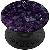 Purple Amethyst Crystals Phone Kickstand Gift PopSockets Adhesive PopGrip