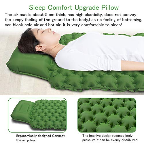 Loowoko Camping Sleeping Pad Bags Inflatable Air Mattress Ultralight