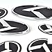 Kaizen 7pcs K Speed Emblem Badge Set (double-side tape on the back for Kia Optima (K5) front grille, rear trunk, steering wheel and four rims) For Kia K5 Color Black