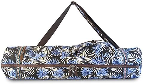 SukhaMat - Large Yoga Mat Bag Carrier with 3 Storage Pockets, Air-Vents and Adjustable Shoulder Strap Heavy Duty & Machine Washable - Fits Most Yoga Mat Sizes