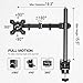 Single Monitor Desk Mount, Height Adjustable Computer Monitor Stand Mount, Full Motion Monitor Arm Desk Mount Fits 13 to 27 Inch Screens, with C-Clamp and Grommet Base, VESA 75×75/100×100, MU0001thumb 2