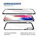 iPhone X Case, iPhone Xs Case, ZHIKE Magnetic Adsorption Case Front and Back Tempered Glass Full Screen Coverage One-Piece Design Flip Cover for Apple iPhone 10/X/XS (Clear Black)